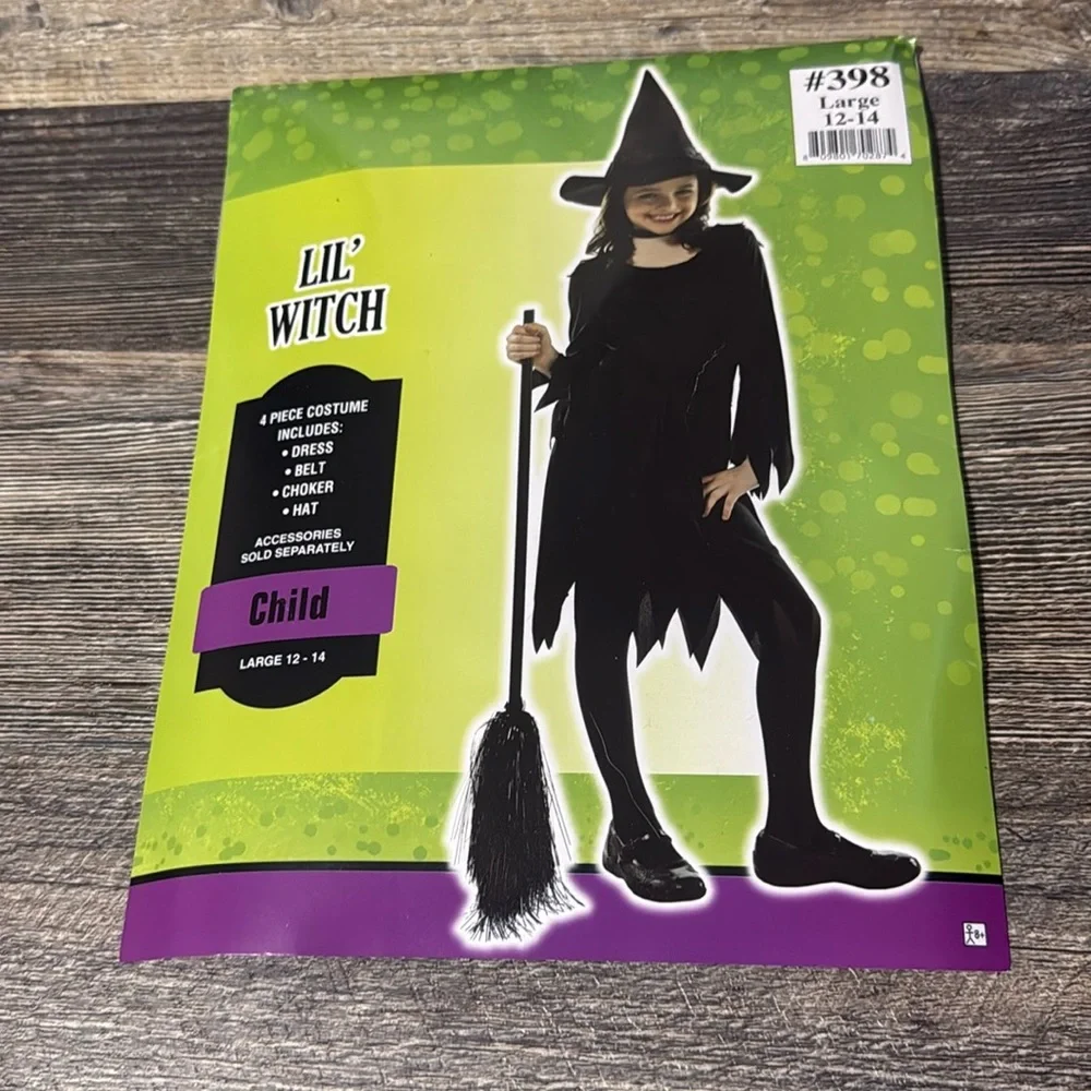 Little Witch Classic Costume Girls Kids Size Large 12-14 - Picture 1 of 8